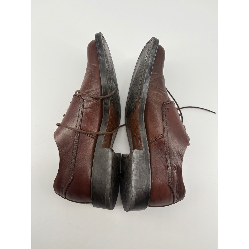 Vintage Kenneth Cole NY Republican Derby Shoes Brown Leather Y2K Italy 41 8 - Picture 4 of 9